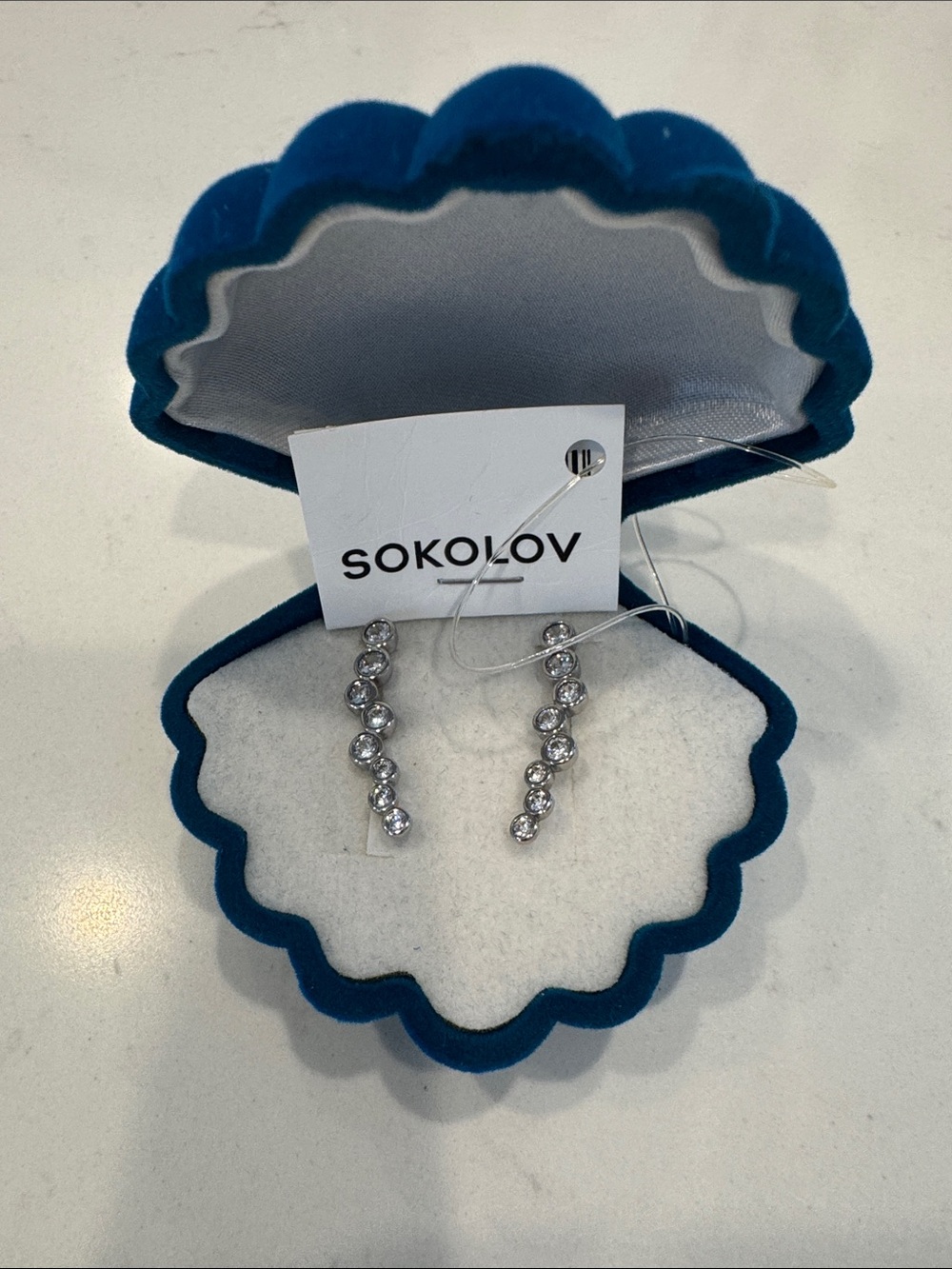 SOKOLOV Silver Crystal Drop Earrings